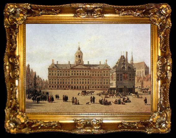 framed  BERCKHEYDE, Gerrit Adriaensz. Dam Square, Amsterdam, ta009-2